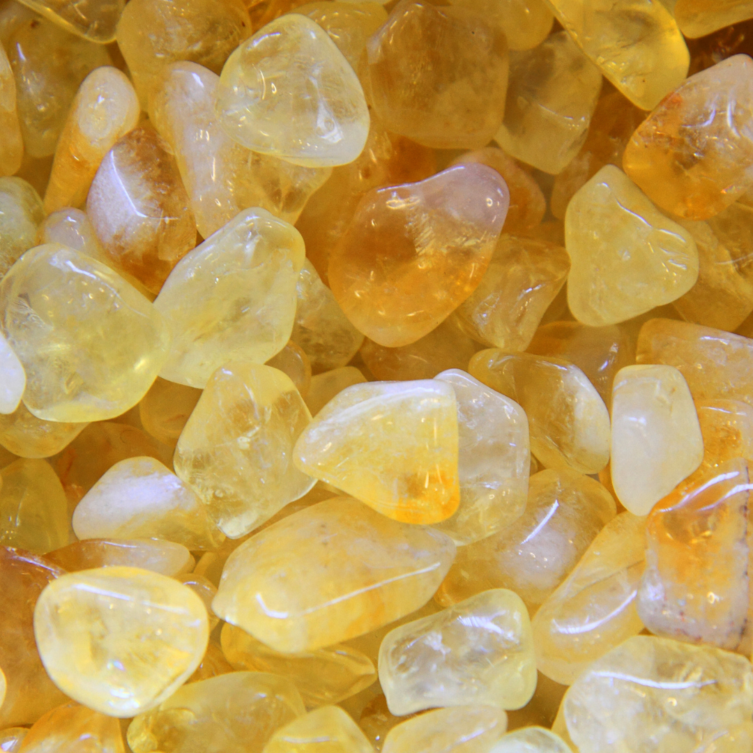 Citrine tumbled stones