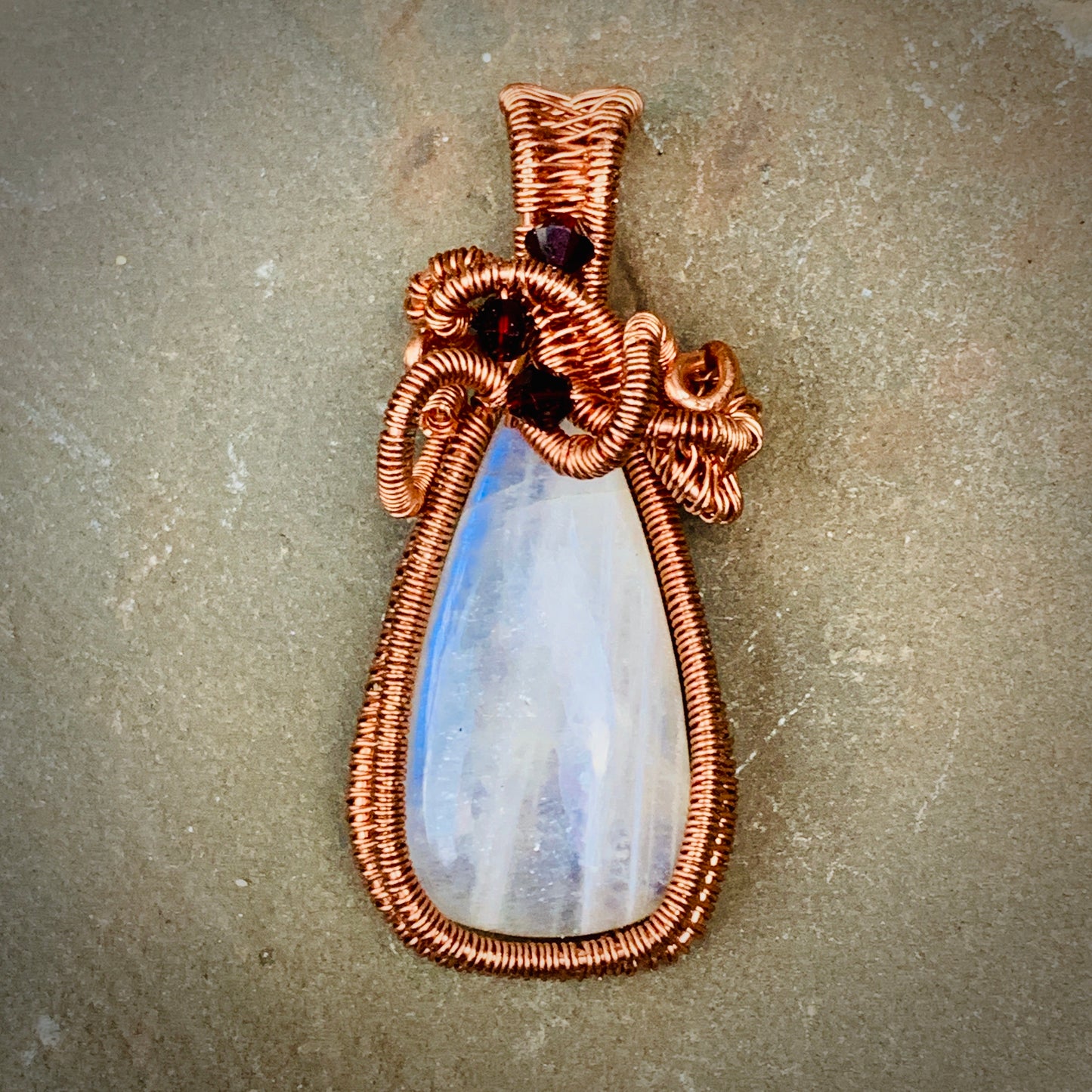 MoonSpun ~ Moonstone Tree of Life Talisman