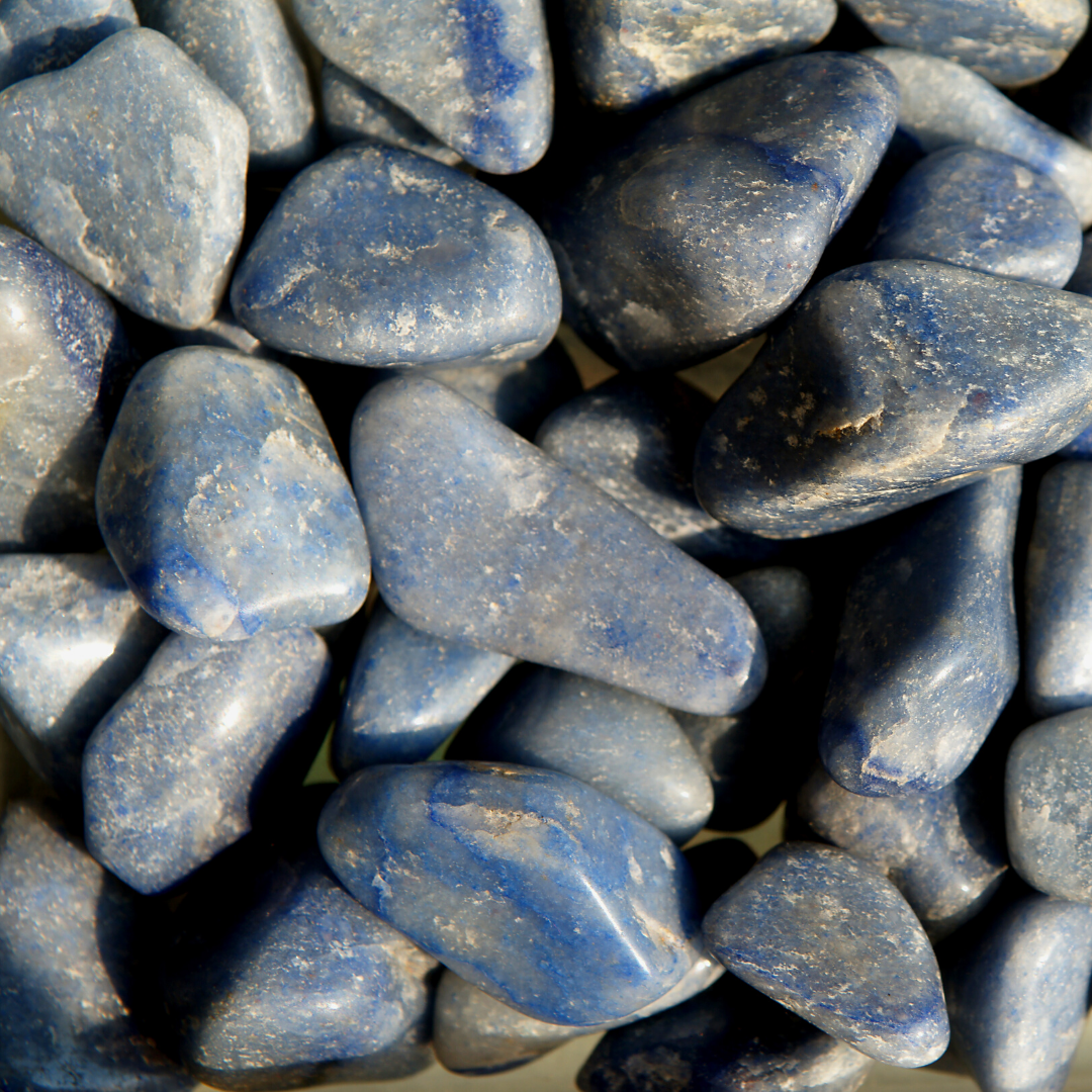 Dumortierite tumbled stones