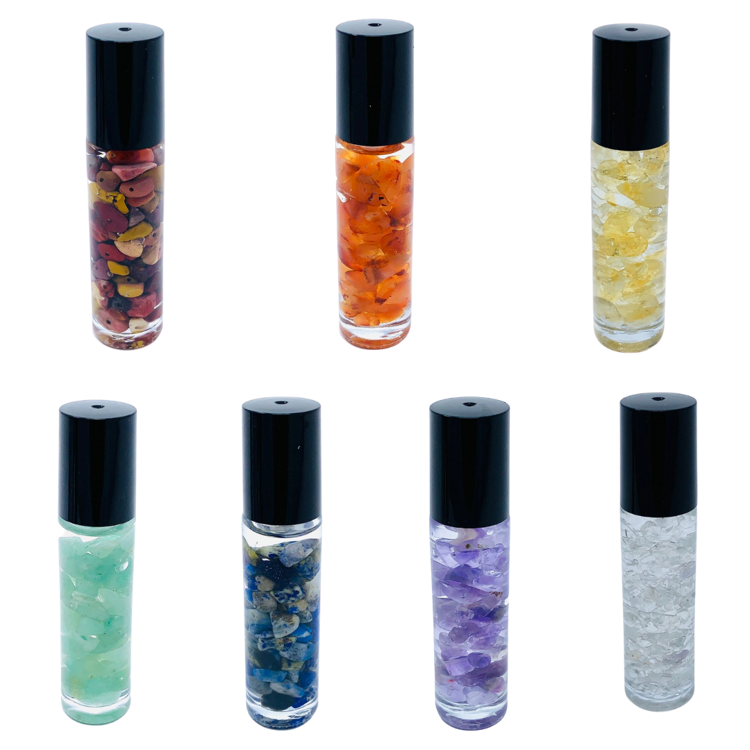 Crystal Infused Essential Oil Rollers