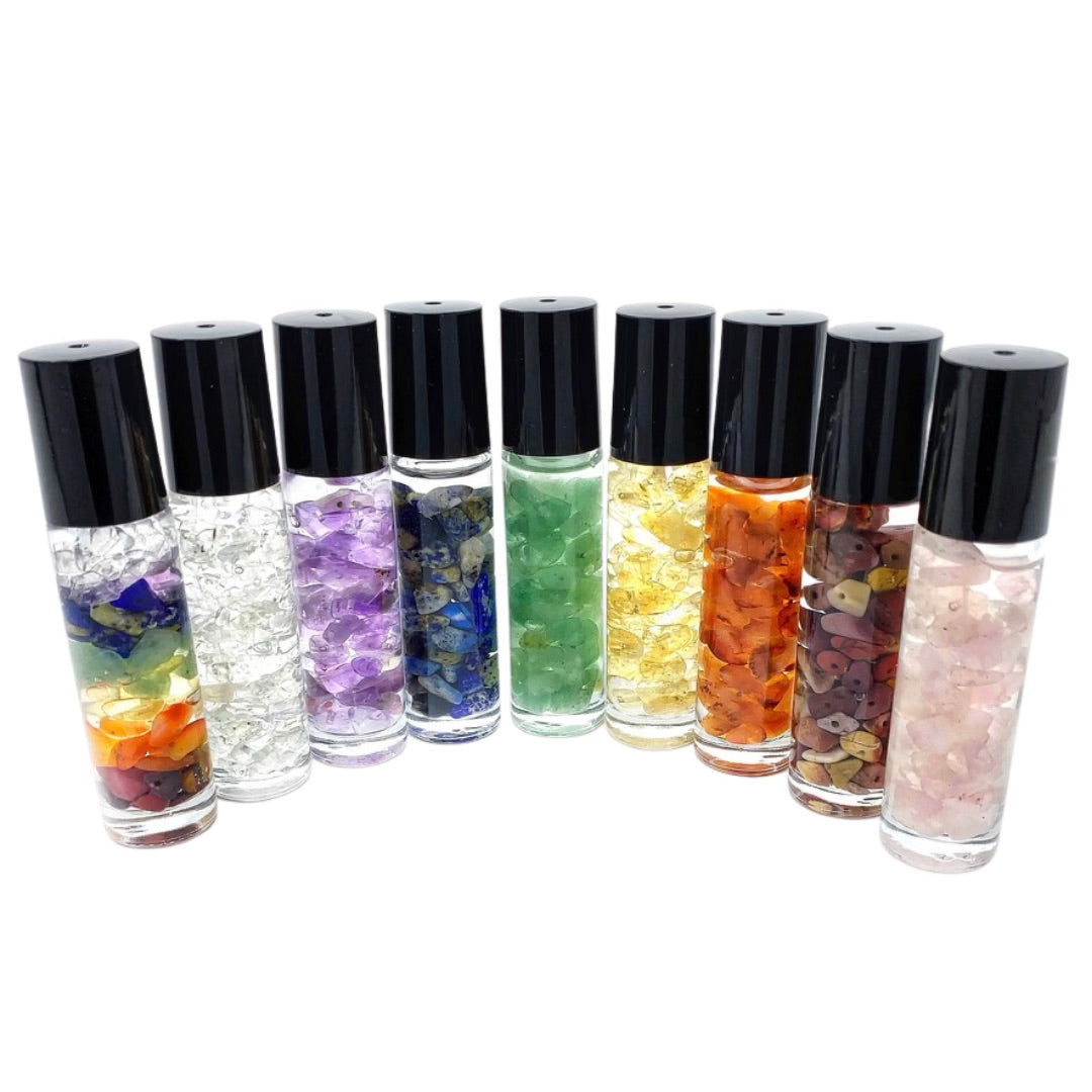 Crystal Infused Essential Oil Rollers