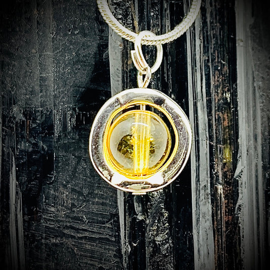 Citrine Gemstone Spinner Necklace