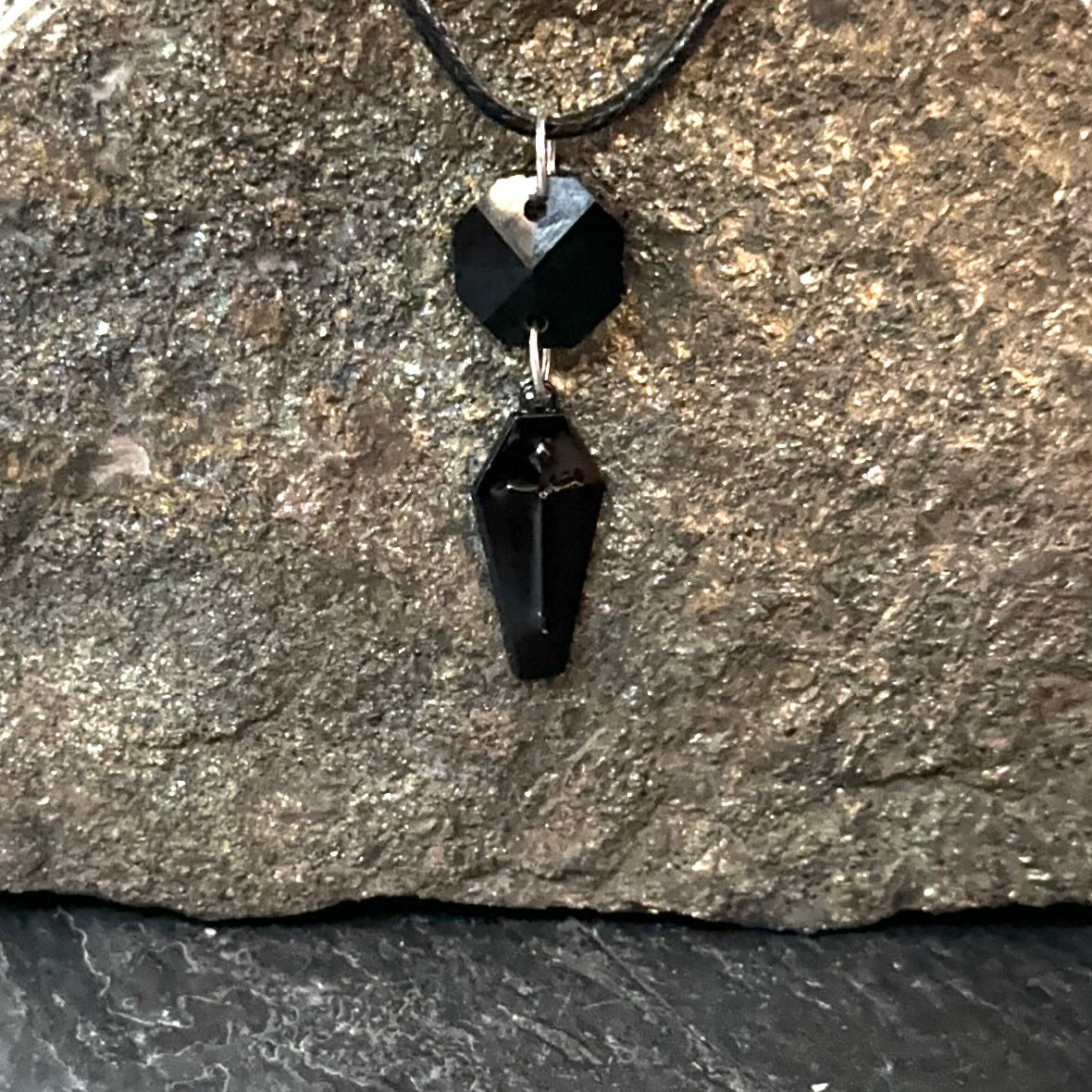 Enamel Coffin Necklace