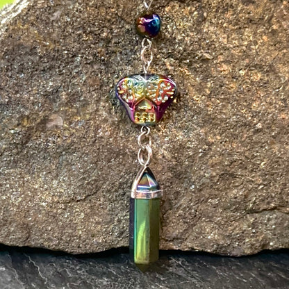 Sugar Skull Stone Point Necklace