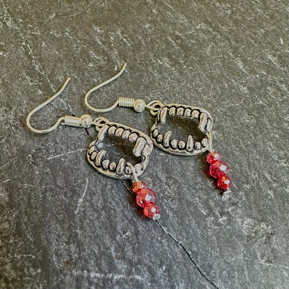 Vampire Fang Necklace & Earrings