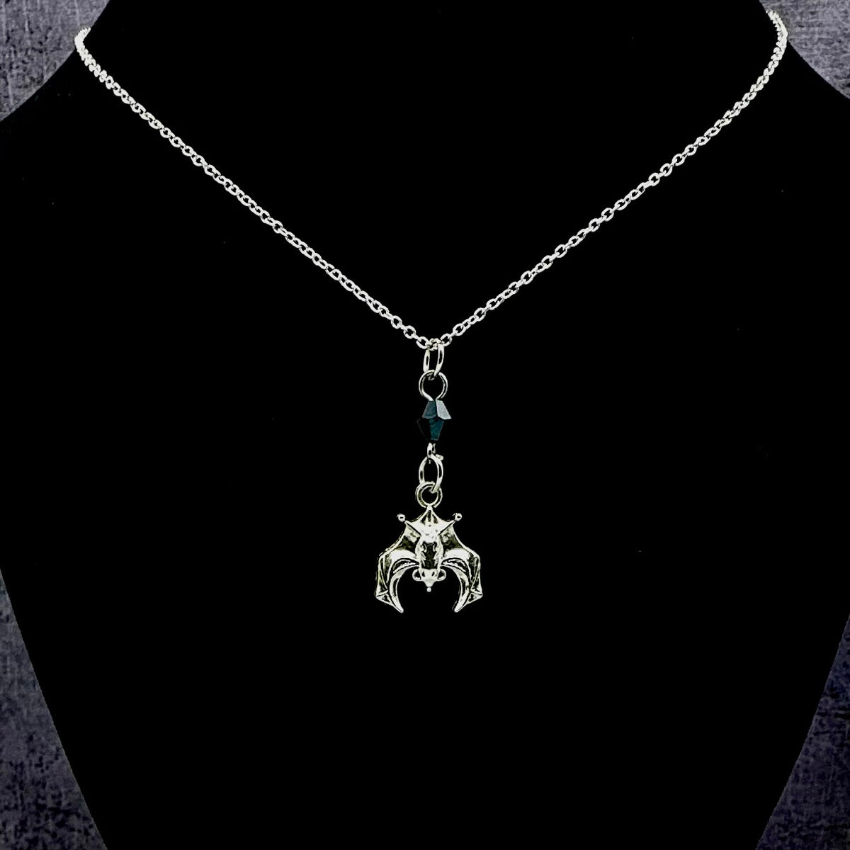 Bat Necklace & Earrings