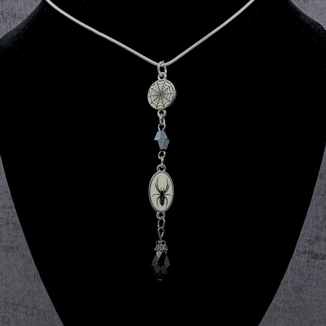 Gothic Spider Necklace & Earrings