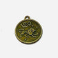 Zodiac Sign Moon Pendant - Bronze