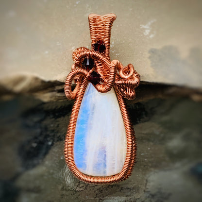 MoonSpun ~ Moonstone Tree of Life Talisman