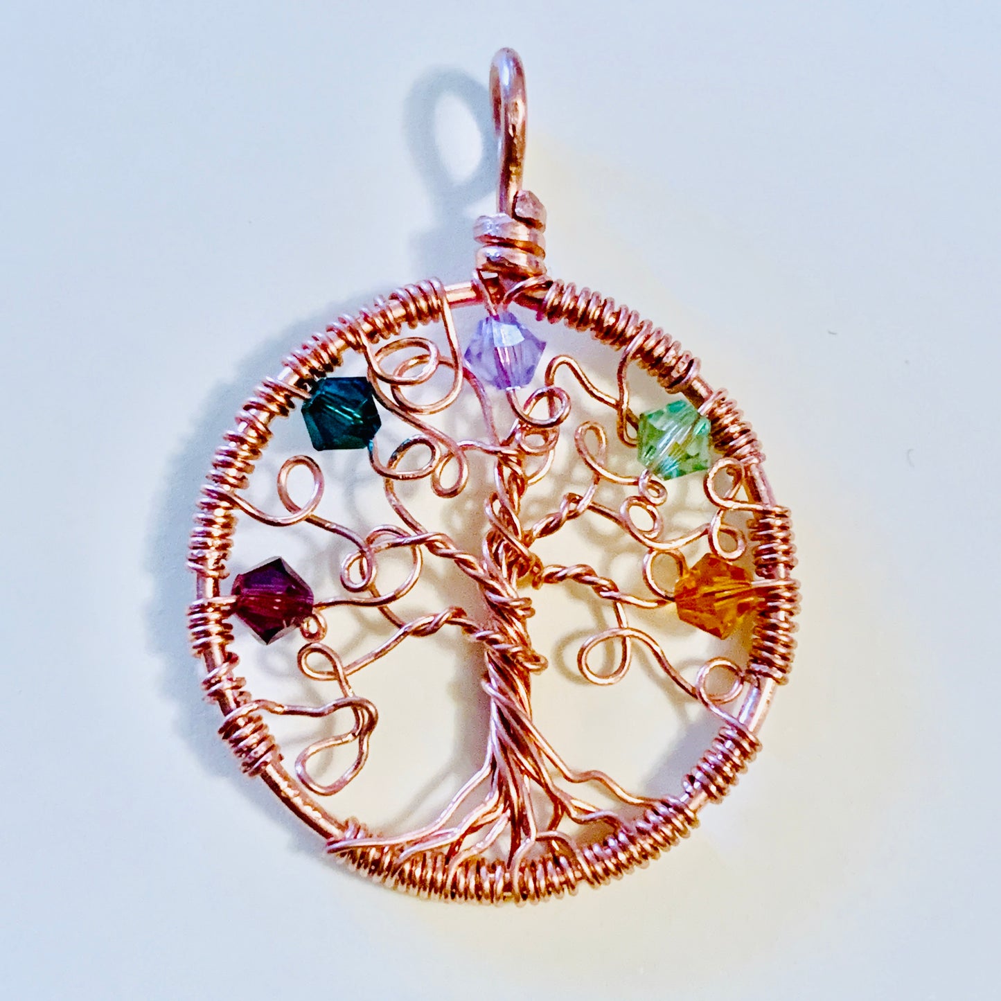 Family Tree Crystal Necklace ~ Birthstone Jewelry