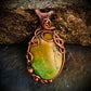 Copper Wire Wrapped Serpentine Necklace