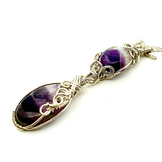 Sterling Wrapped Amethyst Doublet