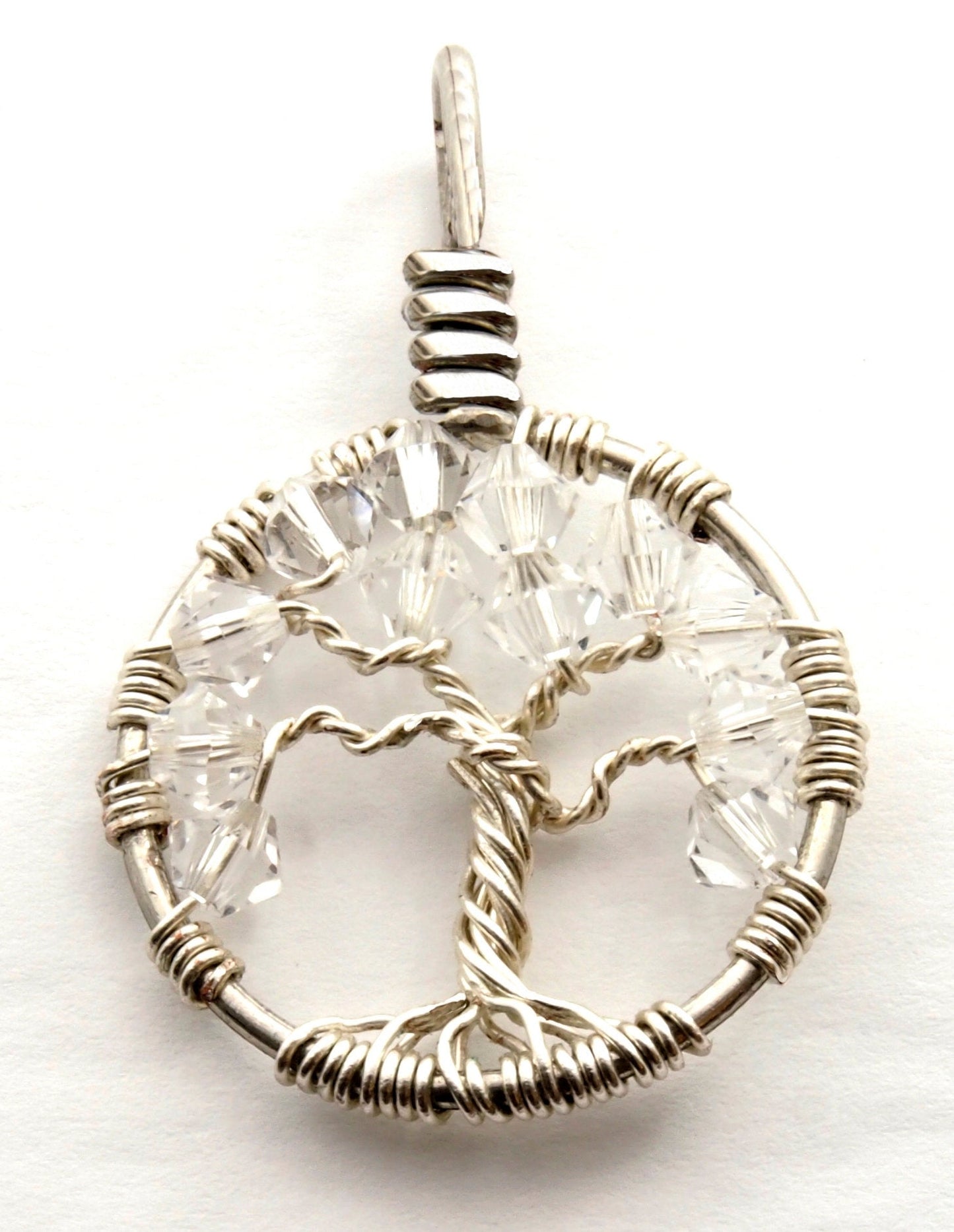 Crystal Tree of Life Pendant ~ April Birthstone