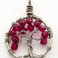 Ruby Crystal Tree of Life Pendant ~ July Birthstone