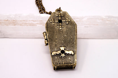 Coffin Necklace ~ Halloween Themed Jewelry